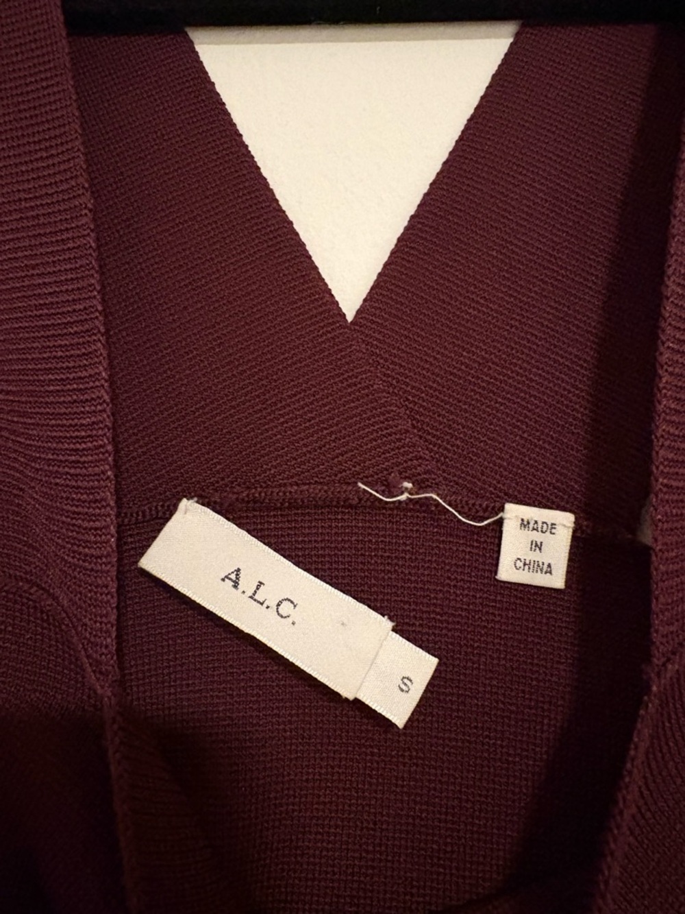 A.L.C Lia Signature Top in Burgundy - Picture 3 of 5